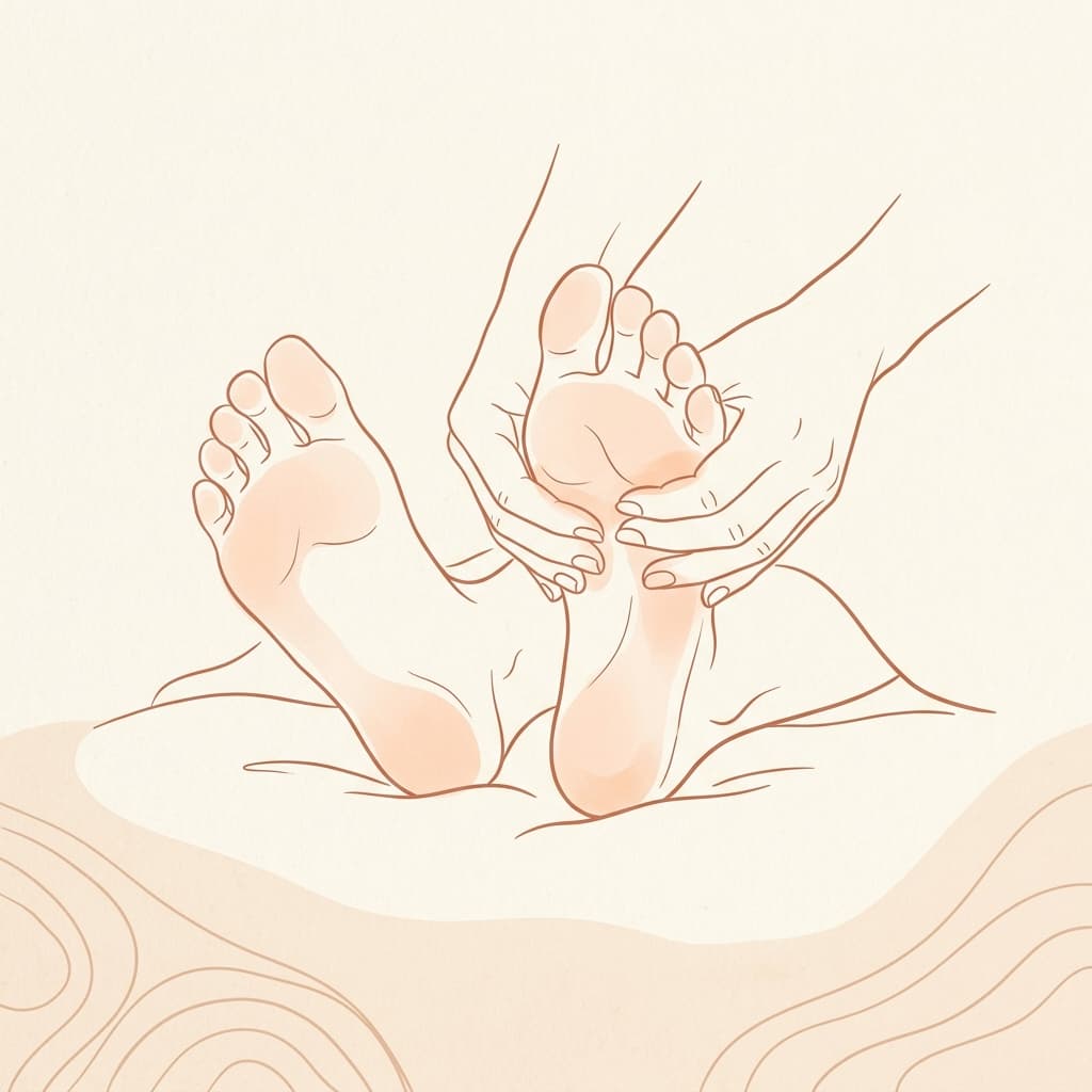 Foot Reflexology Line Art