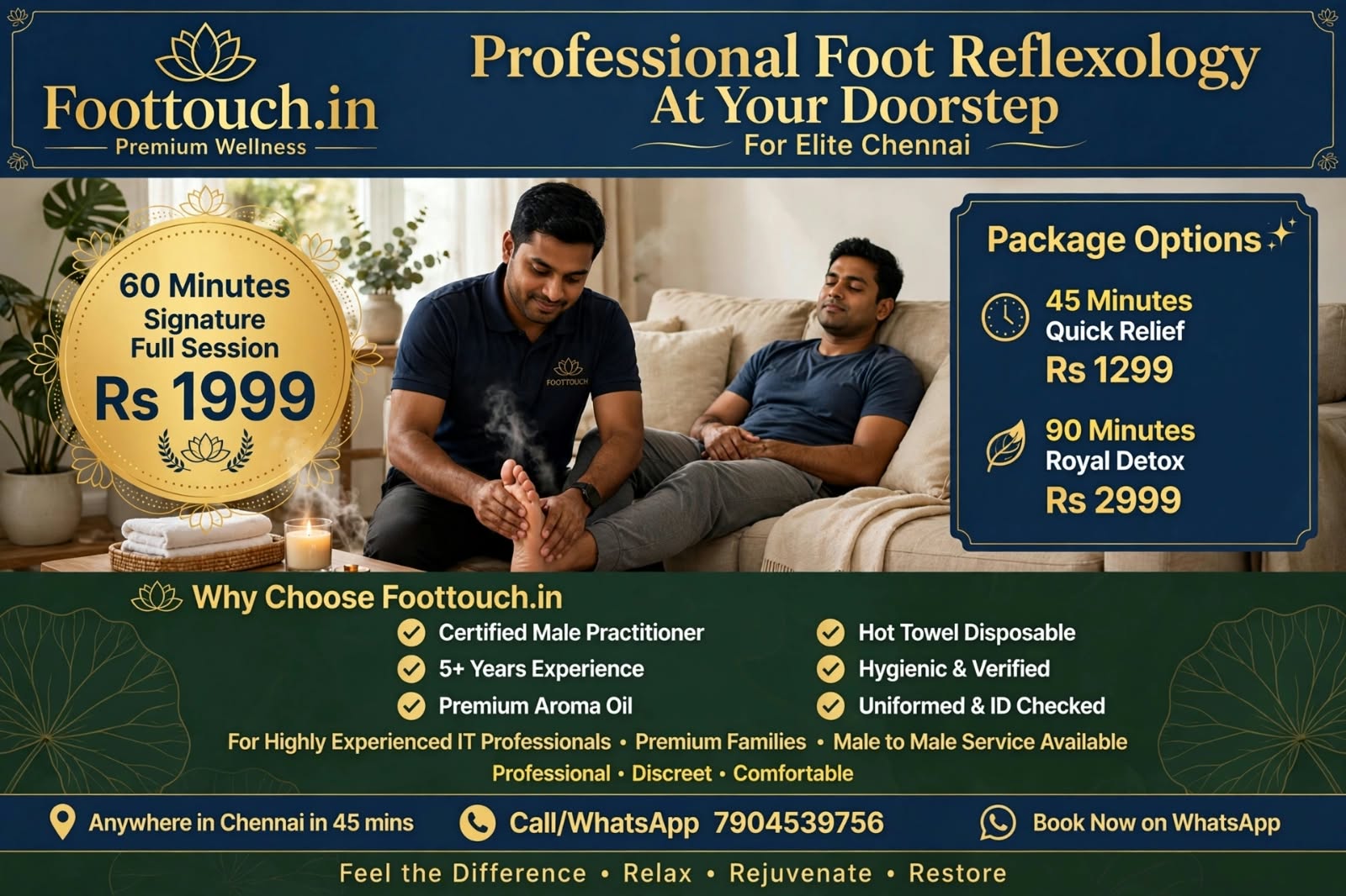 Professional Foot Reflexology At Your Doorstep Packages — Foottouch.in
